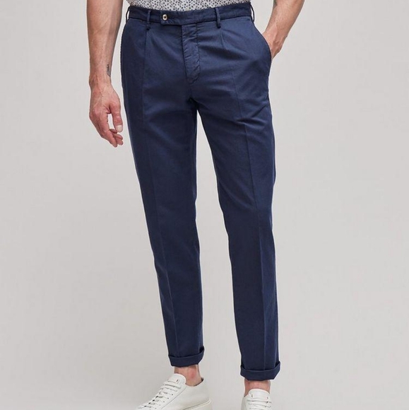 Luigi Bianchi slim fit pleated dress pant - Picture 1 of 2